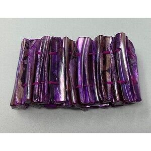 Beautiful Vivid Purple Dyed Shell Stretch Bracelet.